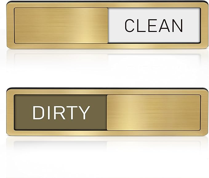 Dishwasher Magnet Clean Dirty Sign - Stainless Steel Dishwasher Magnet Sign - Clean & Dirty Dishw... | Amazon (US)