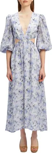 Alston Floral Cutout Plunge Neck Maxi Dress | Nordstrom