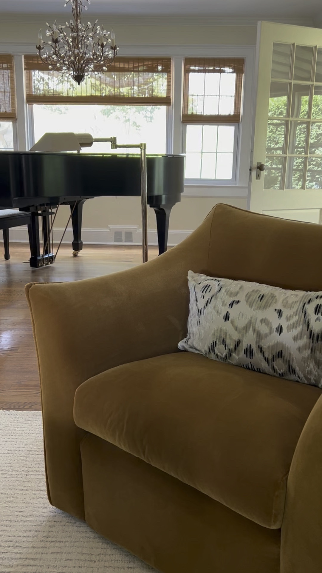 Swivel chair, accent chairs, formal living room, living room, den, velvet accent chairs, Crate & Barrel finds, home decor, home inspiration, quality home pieces, den, bedroom decor, transitional design, timeless decor, interior designer favorites, coastal decor