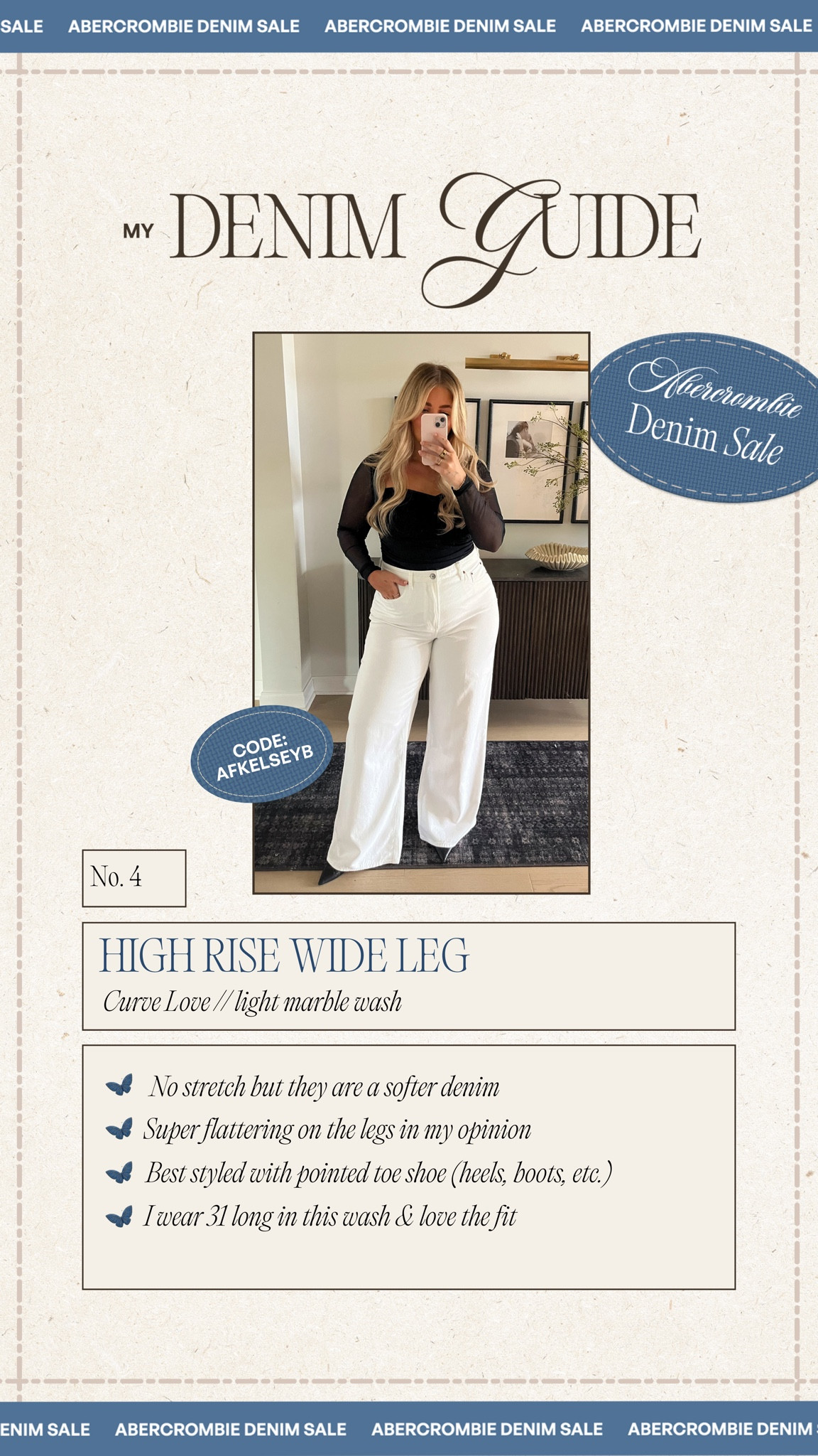 @abercrombie denim sale — Most viral of the year!!! 30% off all denim + 20% off almost everything else. Use my code ‘AFKELSEYB’ for an extra 15% off 🤍 #Abercrombiepartner 

#LTKSaleAlert #LTKMidsize #LTKStyleTip