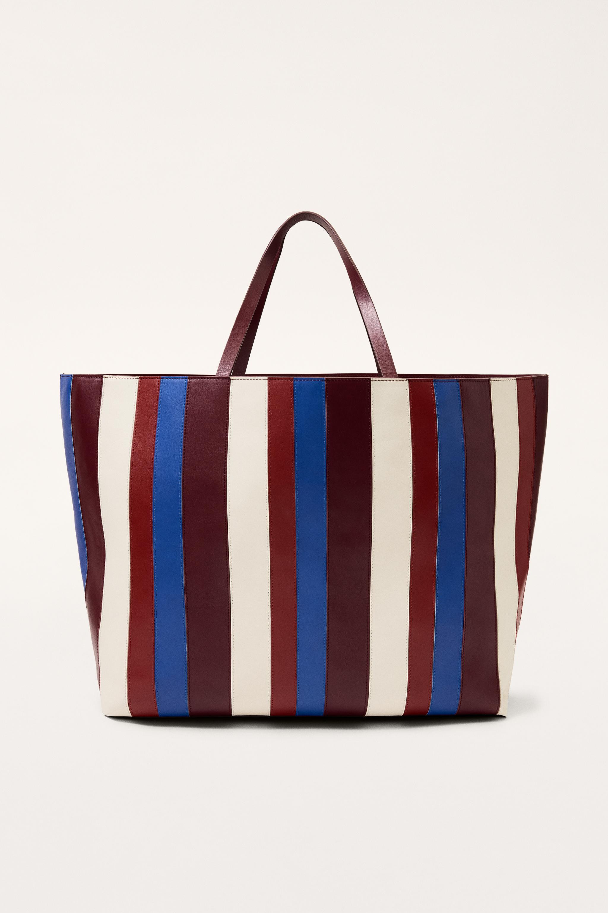 LEATHER STRIPE MAXI SHOPPER LIMITED EDITION | Zara UK