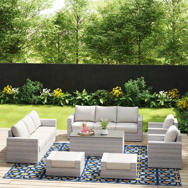 Avrahom 8 - Person Outdoor Seating Group with Cushions | Wayfair North America