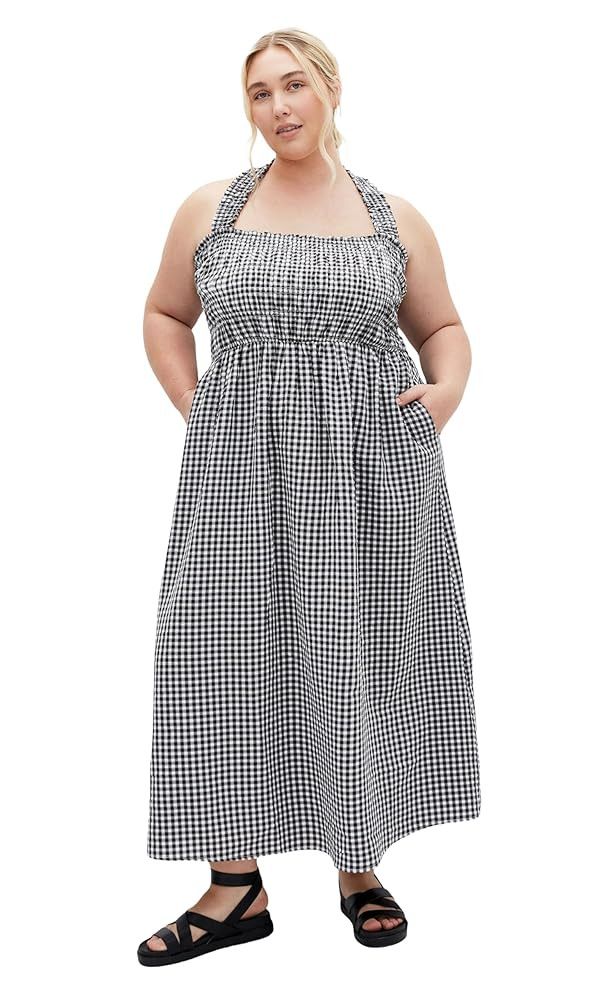 City Chic Women's Dress-Cute Gingham Maxi | Amazon (US)