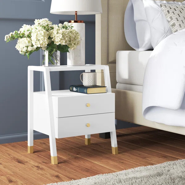 Swaney 23'' Tall 2 - Drawer Nightstand | Wayfair North America