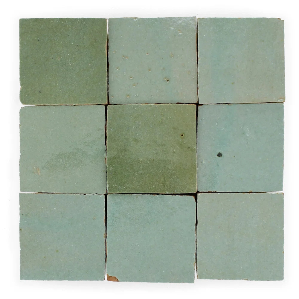 Moroccan Zellige 4" x 4" Ceramic Floor & Wall Tile | Wayfair North America