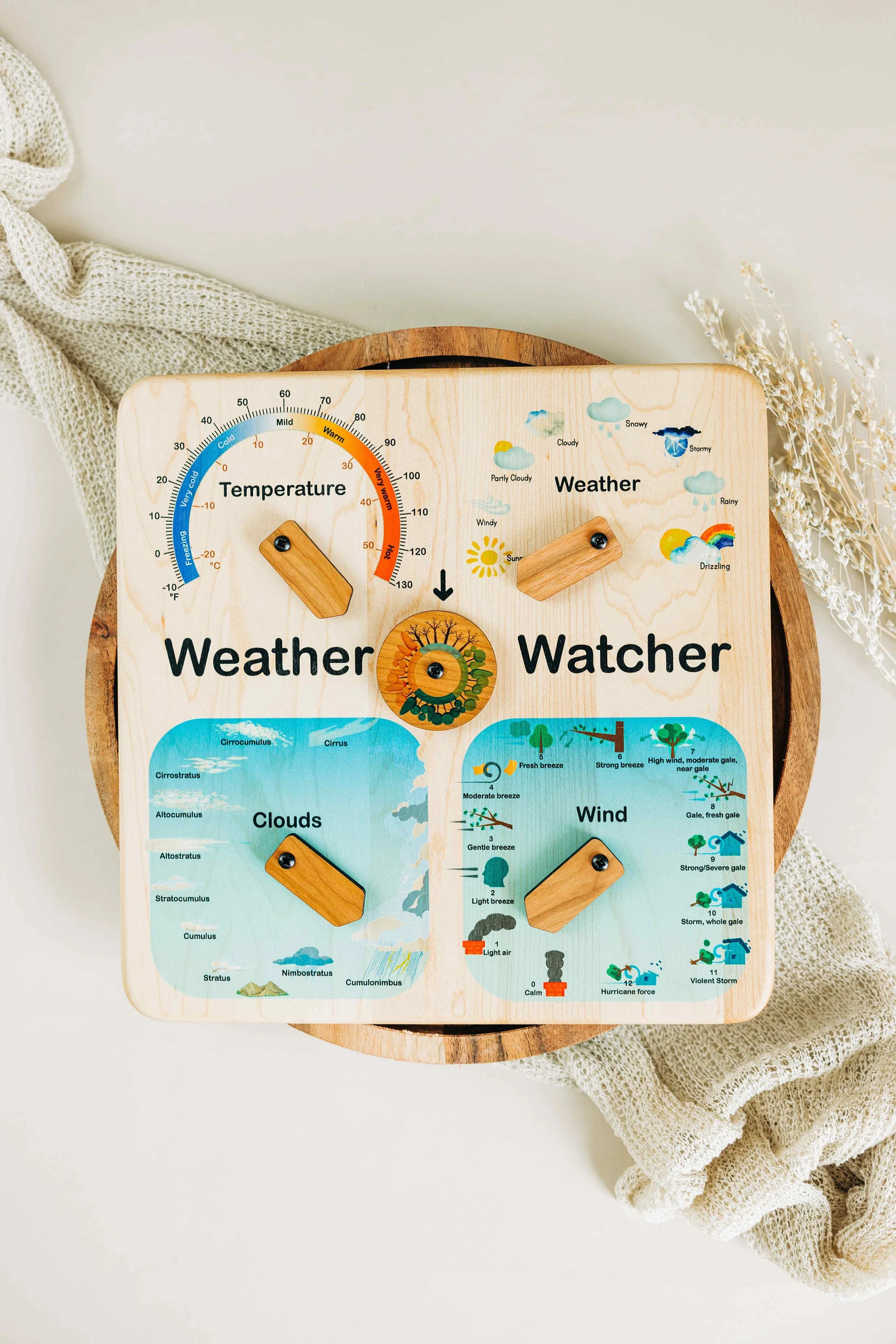 Weather station - Montessori Weather chart - Weather wheel - Wooden weather - gift for kids - Wea... | Etsy (US)