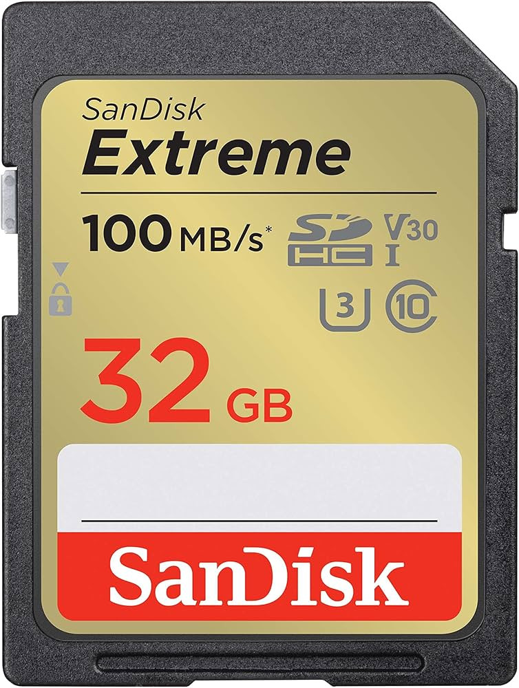 SanDisk 32GB Extreme SDHC UHS-I Memory Card - C10, U3, V30, 4K, UHD, SD Card - SDSDXVT-032G-GNCIN | Amazon (US)