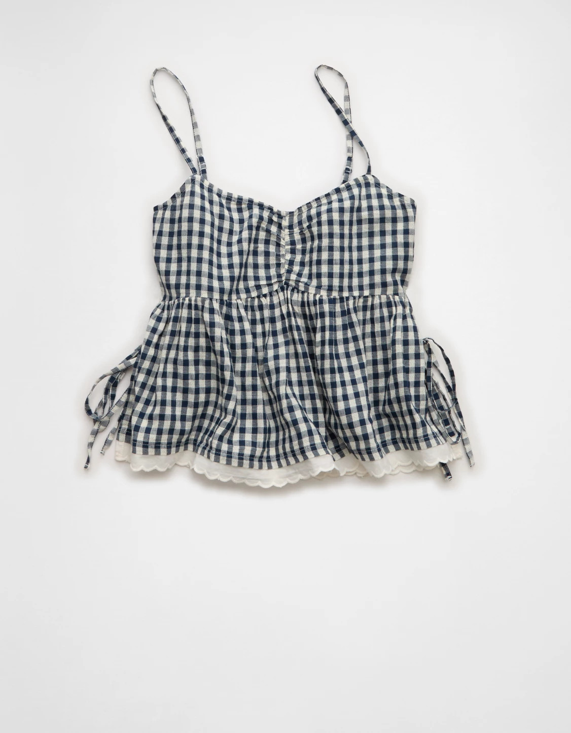 AE Gingham Side-Tie Cami | American Eagle Outfitters (US & CA)