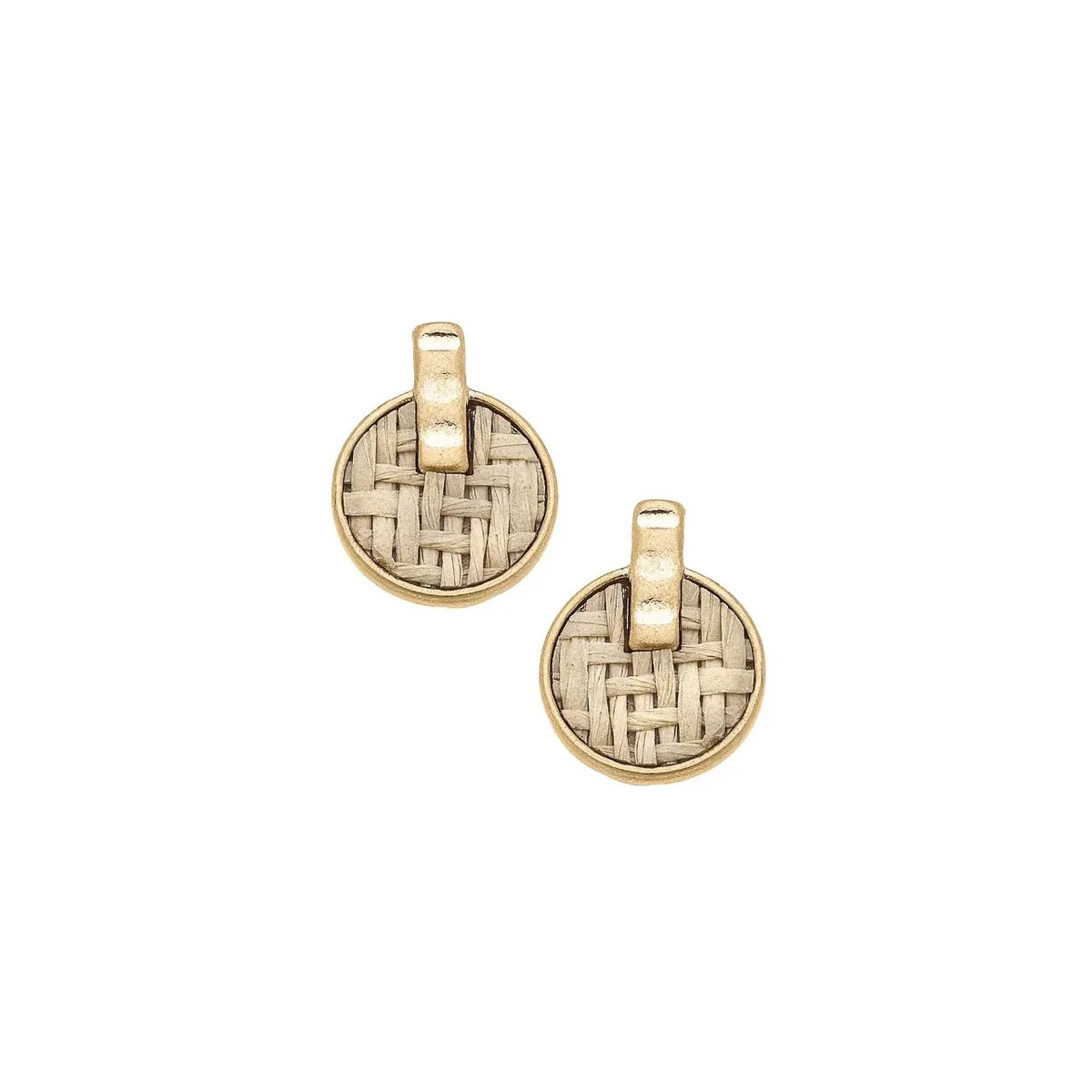 Danielle Raffia Stud Earrings | Sea Marie Designs
