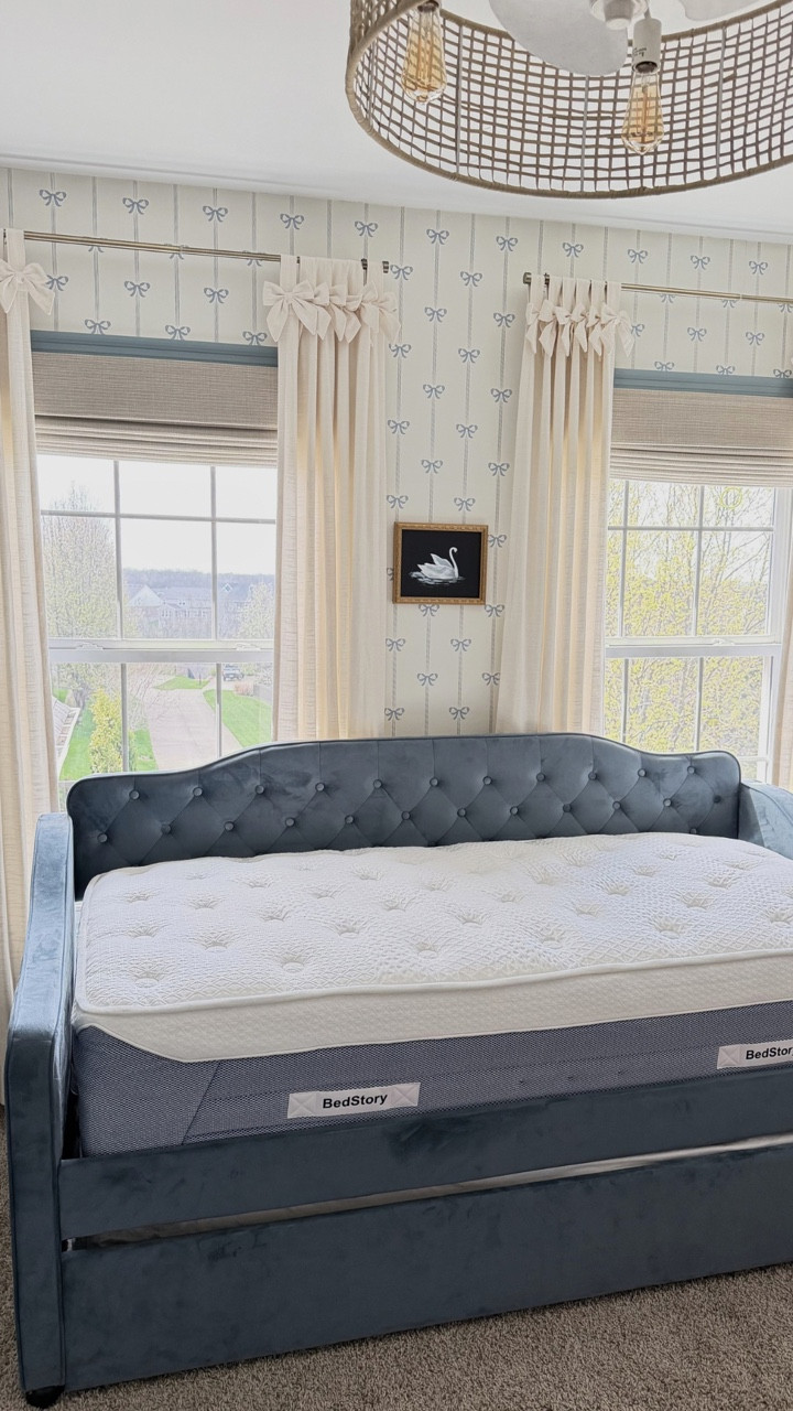 Ellie approves! 🙌🏻 she’s been sleeping in her own bed every night now, so mom also approves! We chose the cooling collection luxe for her twin daybed and now I want one of my own.



Cooling mattress review, timeless little girls blue bow bedroom

#LTKKids #LTKHome