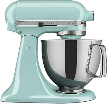 KitchenAid Artisan Series 5 Quart Tilt Head Stand Mixer with Pouring Shield KSM150PS, Ice Blue | Amazon (US)