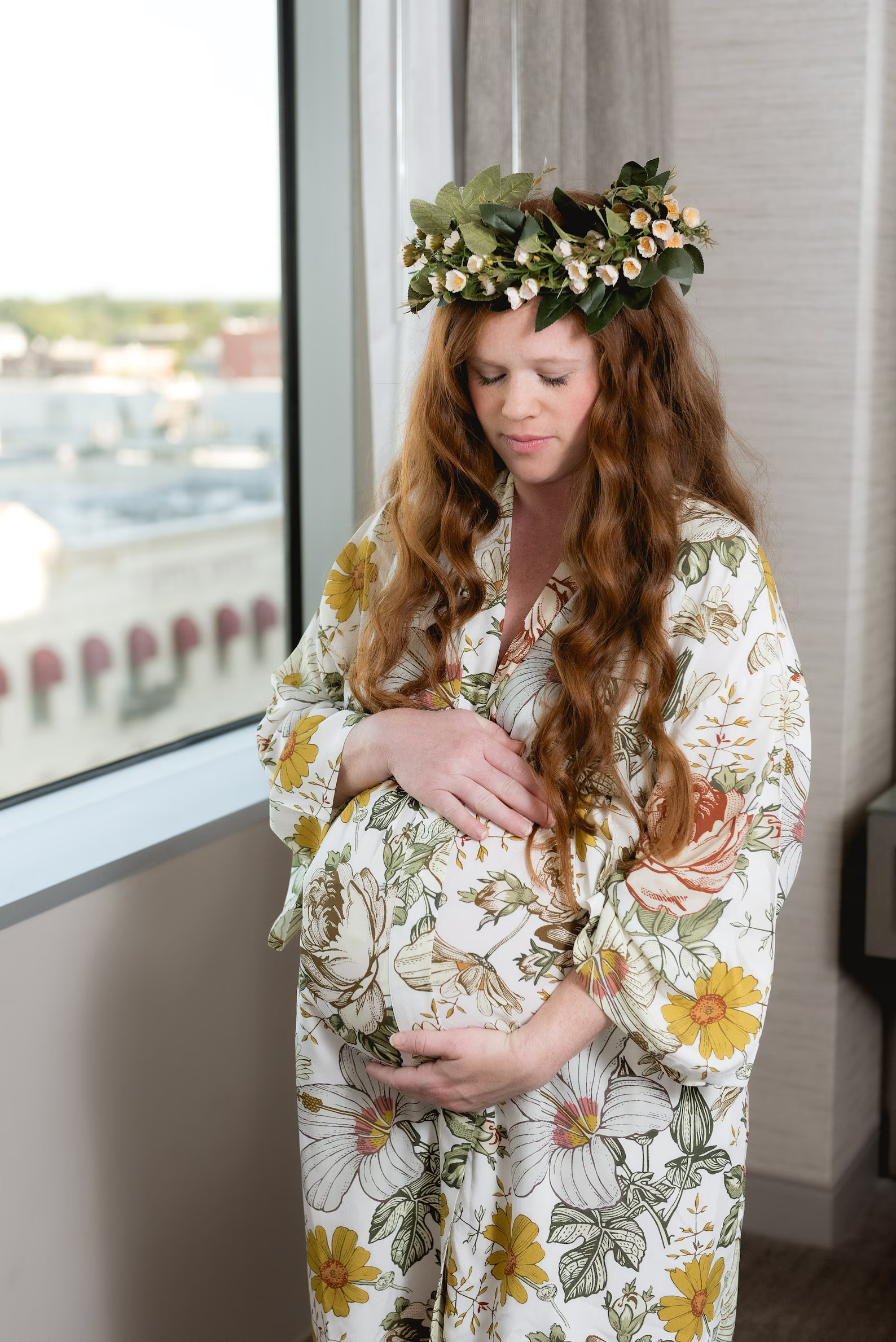 Floral Maternity Robe With Baby Swaddle Set: Gender Neutral Rayon - Etsy | Etsy (US)