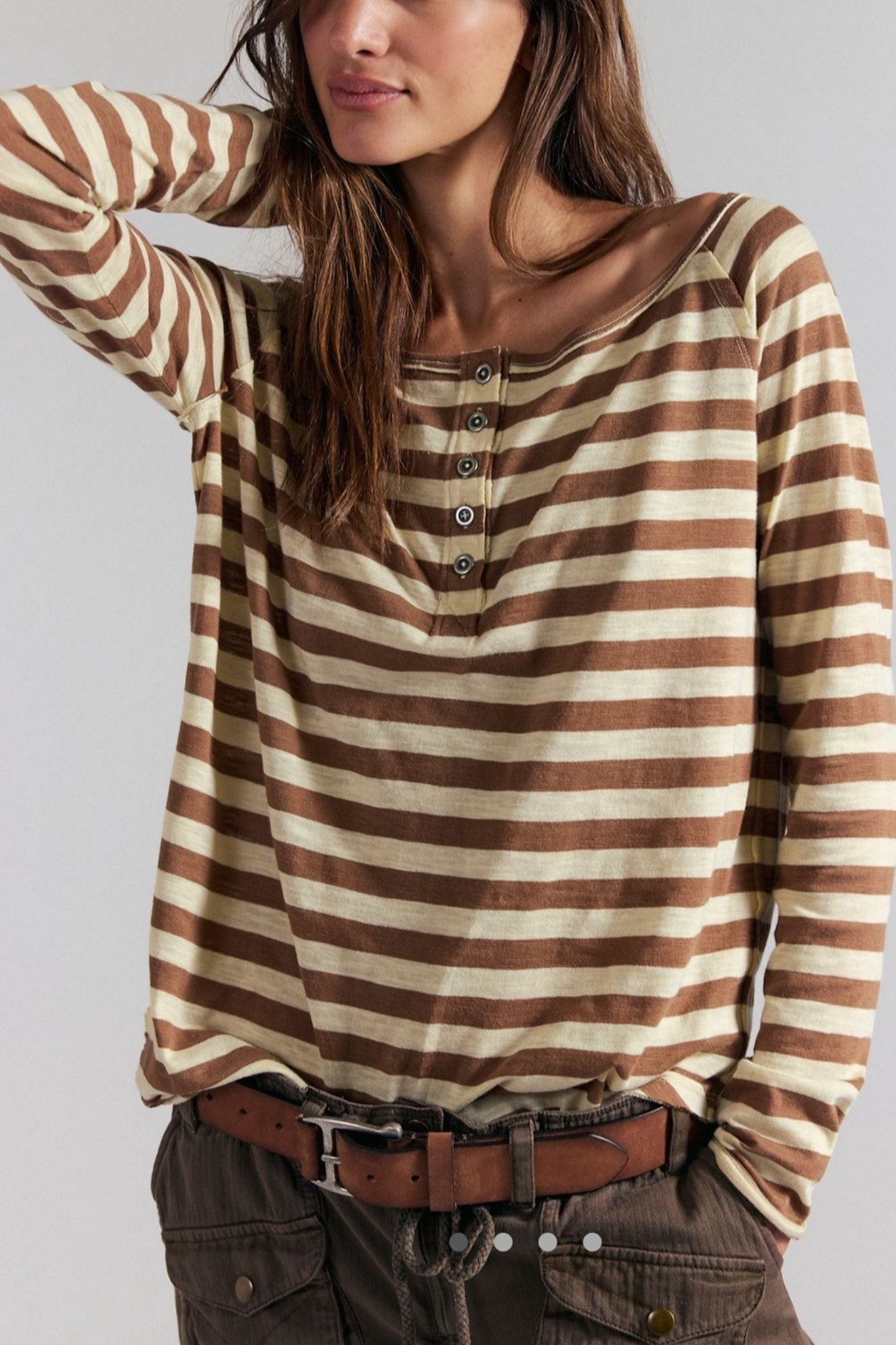 I won’t be surprised if this striped Henley top sells out soon. 

#LTKFindsUnder100 #LTKSeasonal #LTKGiftGuide