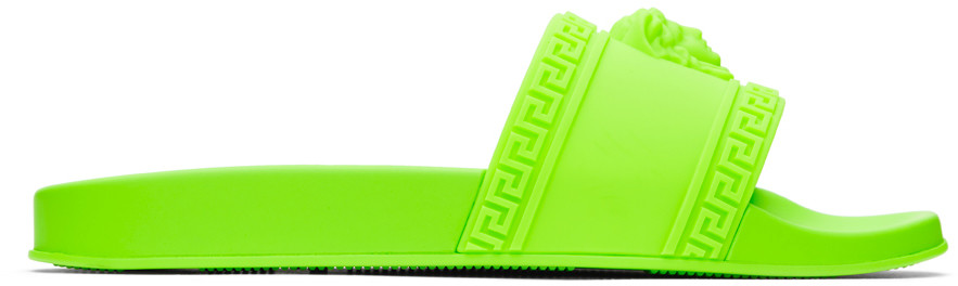 Green Palazzo Pool Slides | SSENSE