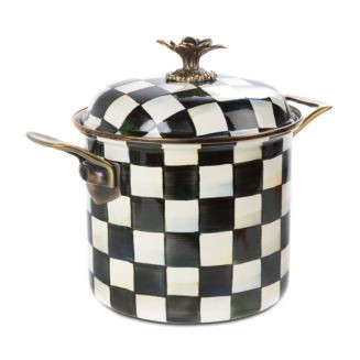Mackenzie-Childs Courtly Check Enamel 7 Qt. Stockpot Back to results - Bloomingdale's | Bloomingdale's (US)