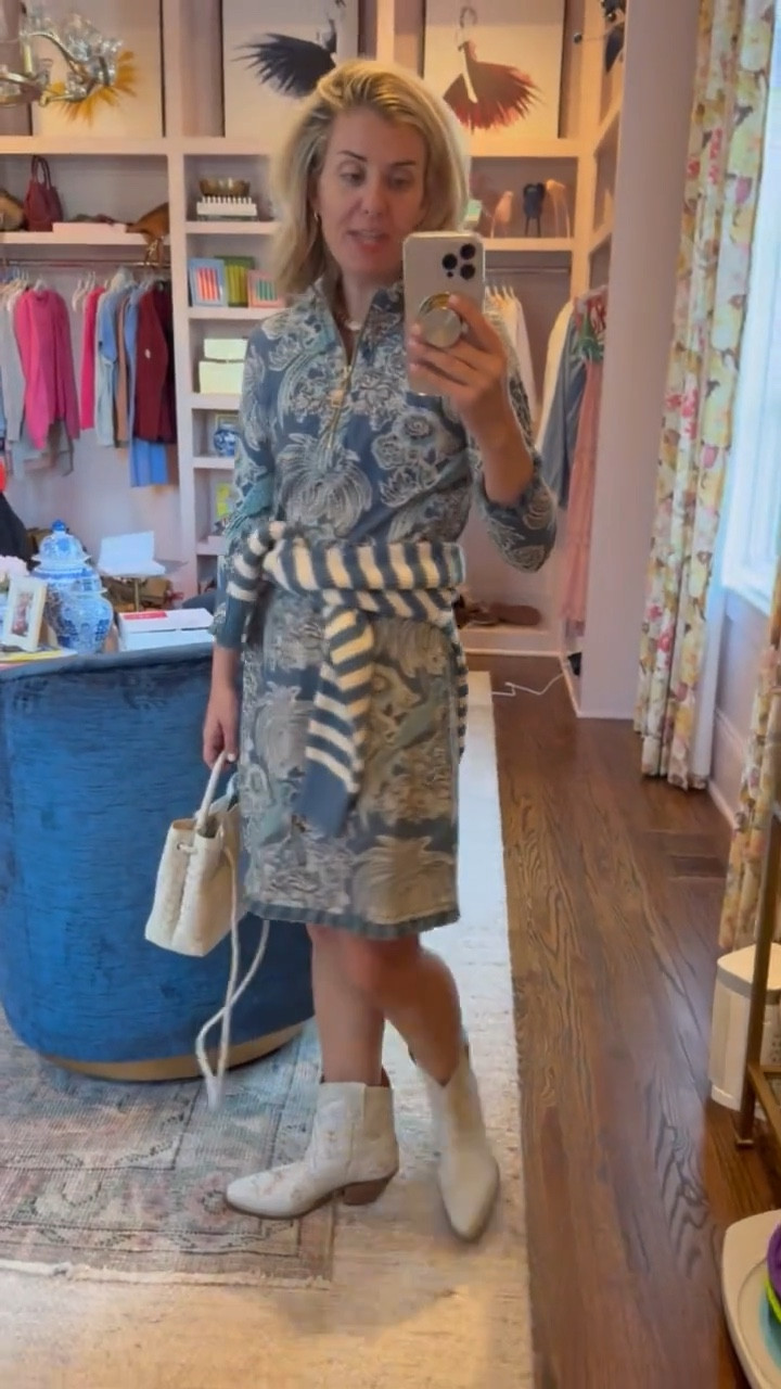 Spartina 449 is always a go-to option. Loving this dress for an easy throw on & go. How adorable is this sweater? We are totally wearing these together or separate. Wearing an xs and 8 boot. 

#LTKdayinmylife #LTKmomlife #LTKOver40