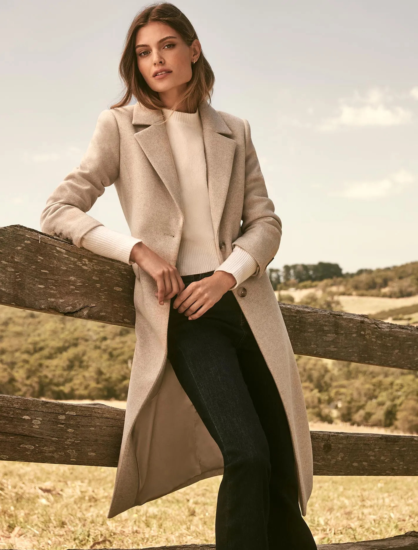 Baxter Single-Breasted Longline Coat | Forever New (AU)
