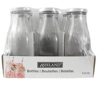 Ashland® Glass Milk Bottles with Lids, 6 Pack | Michaels Stores