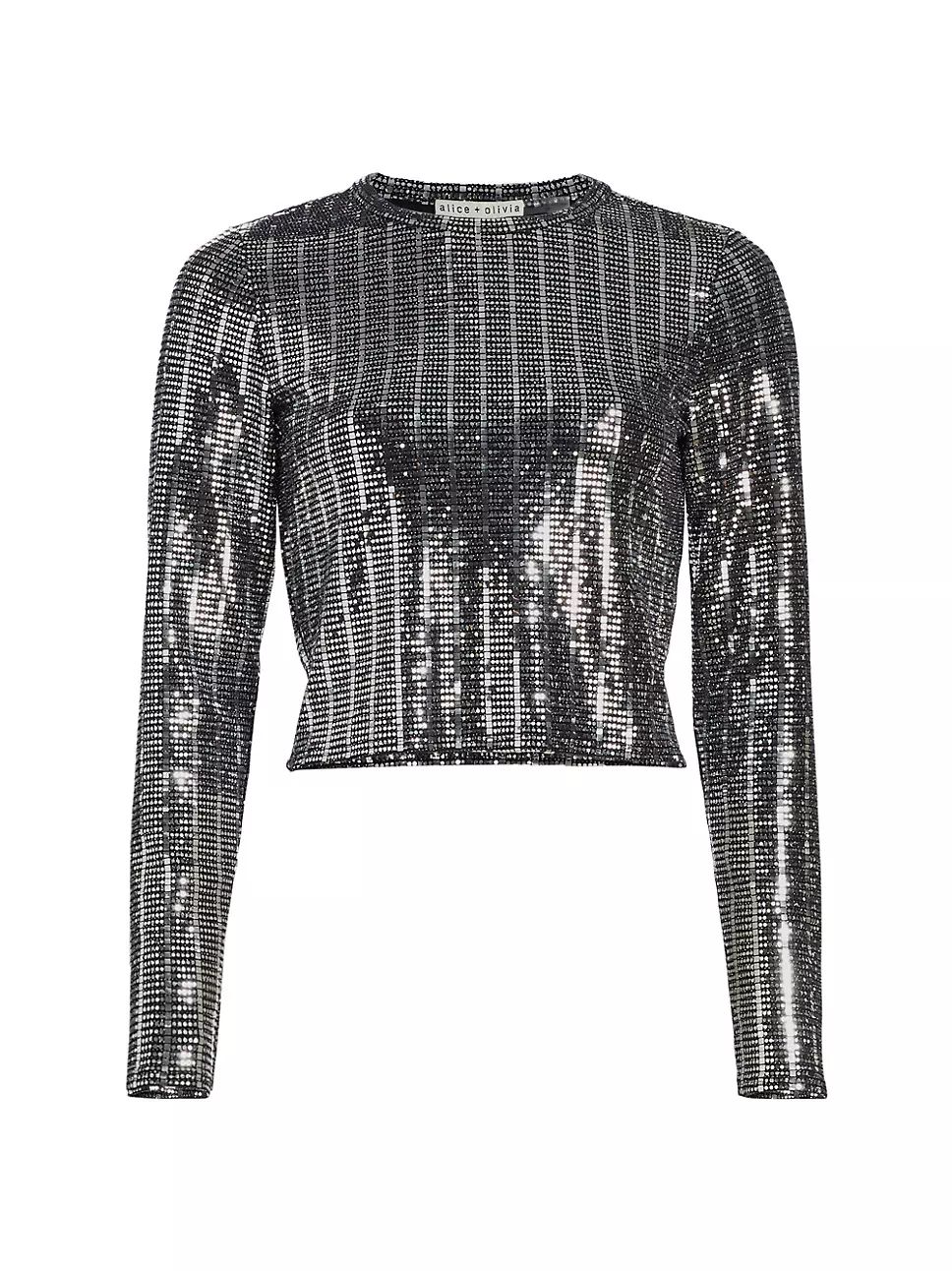 Delaina Sequined Long-Sleeve Top | Saks Fifth Avenue