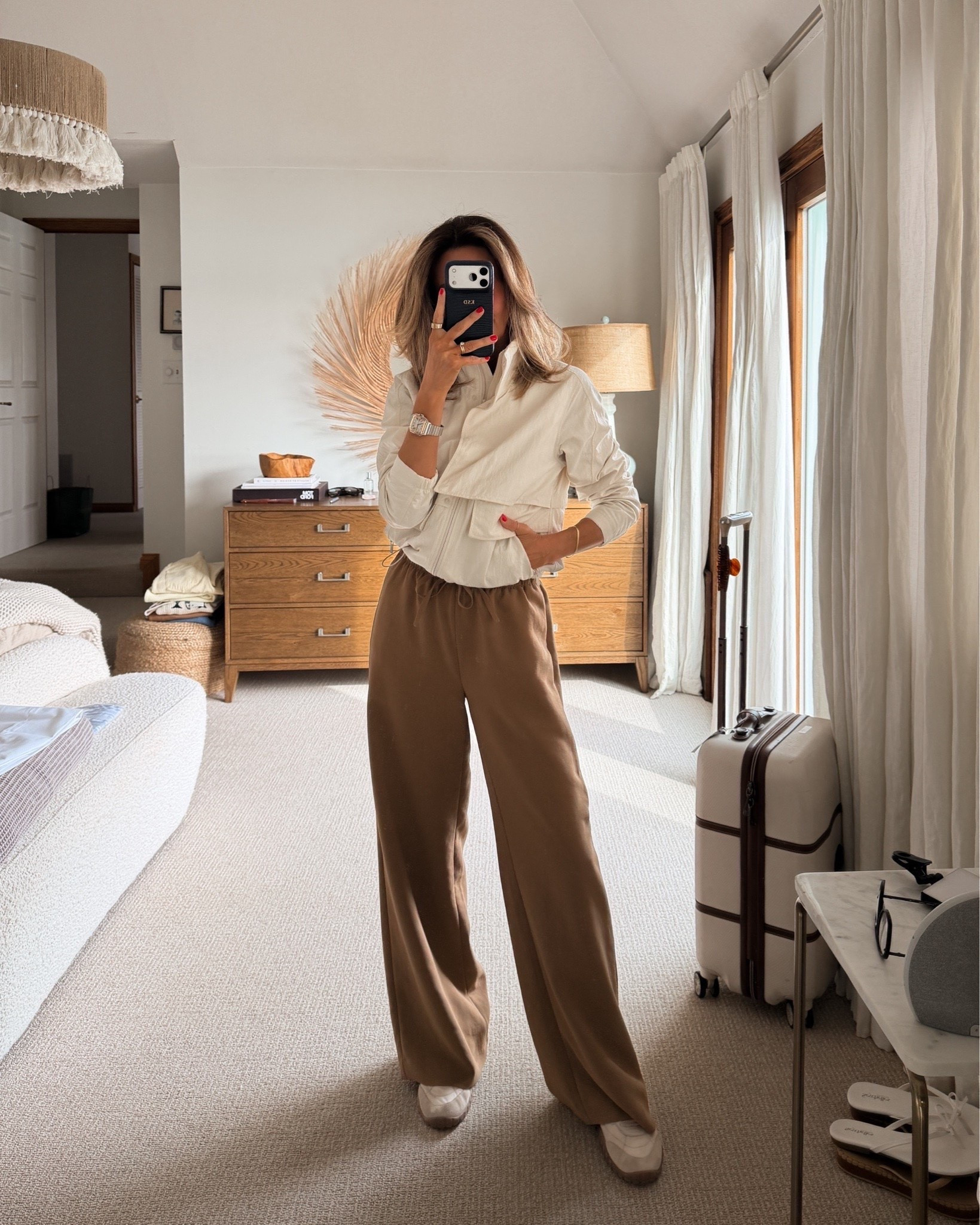 My road trip outfit - wrinkle free pant I wear non stop and own it in 3 colos! Size small 
Windbreaker jacket size 4 - works as a rain jacket and part of your most loved, major repeater

#LTKTravel #LTKSeasonal #LTKOver40