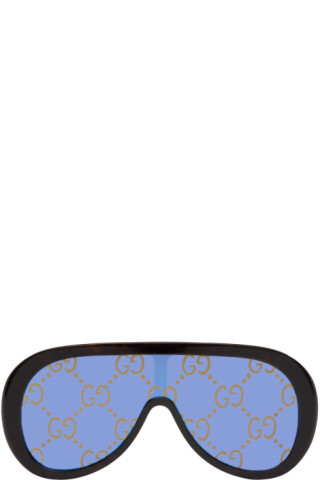 Gucci - Black Shield Sunglasses | SSENSE