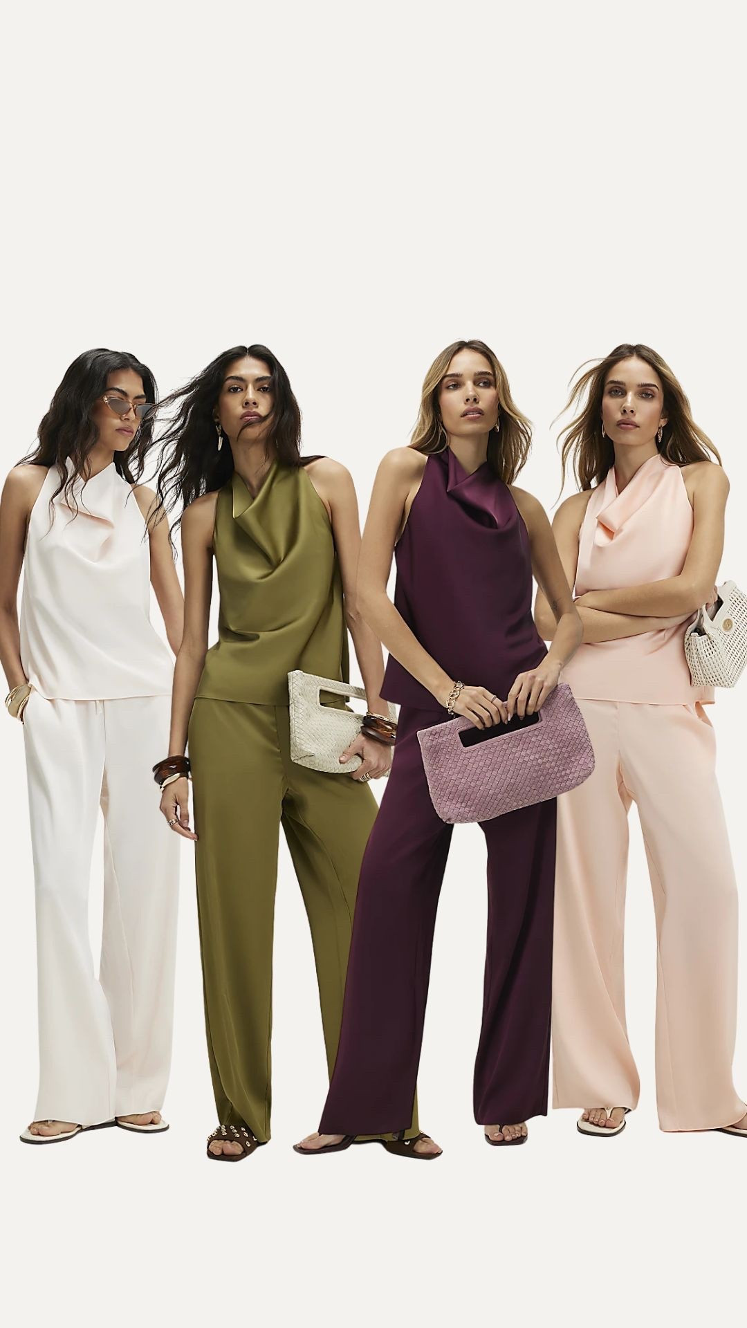 The River island satin  co-ord available in four colours perfect for an evening on holiday date night, style with flat and doors or heeled sandals and metallic accessories

#LTKsummer #LTKuk #LTKspring