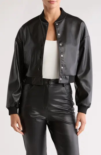 Vigoss Faux Leather Bomber Jacket | Nordstromrack | Nordstrom Rack
