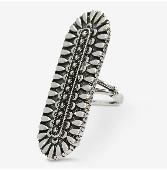 Adjustable Burnished Silver Cluster Ring | Rod's Western Palace/ Country Grace