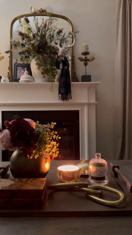 Cozy night in, fireplace, coffee table styling, home decor, home inspo, 

#LTKhome #LTKSeasonal