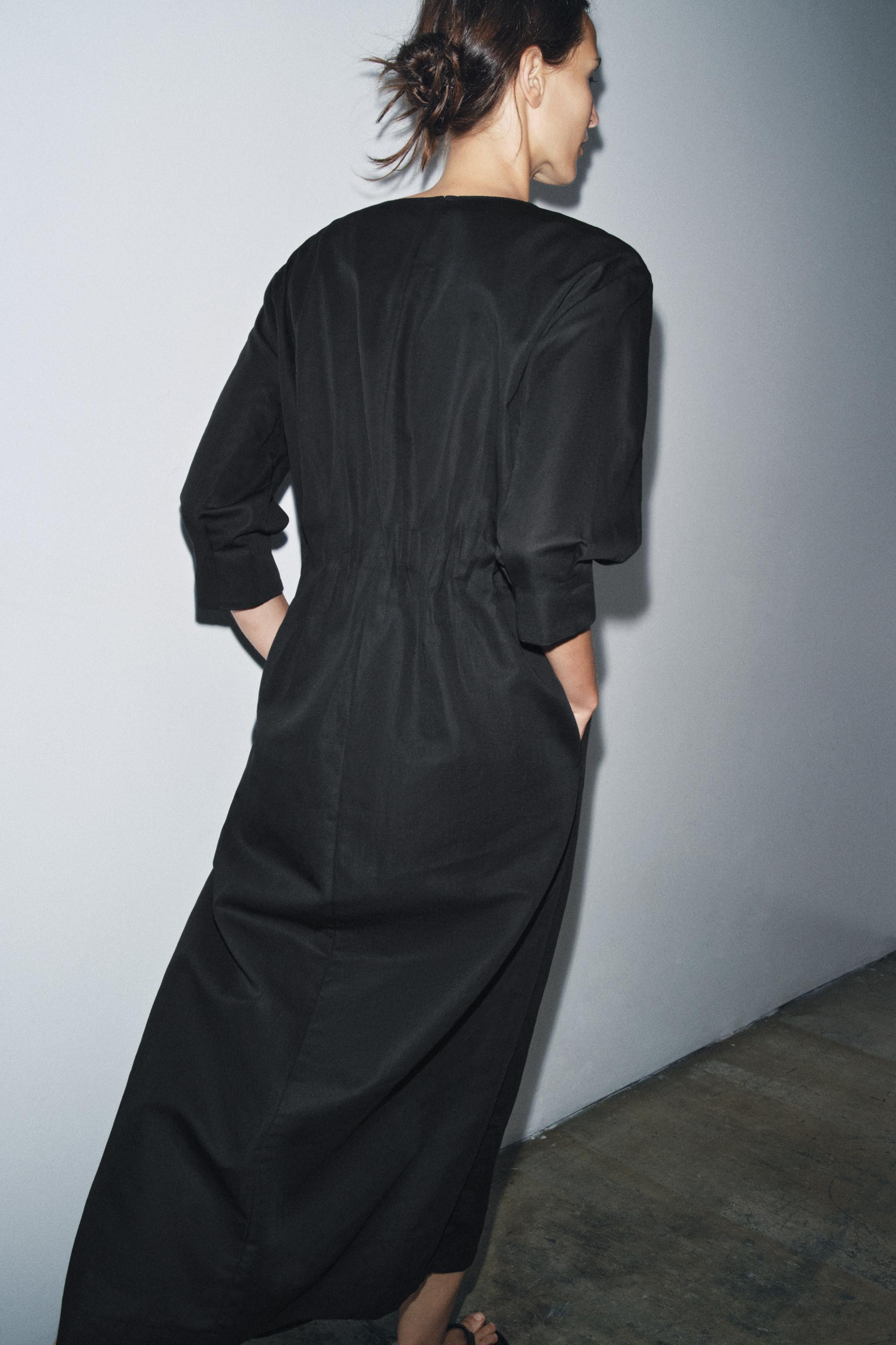 ZW COLLECTION PLEATED MIDI DRESS | Zara US