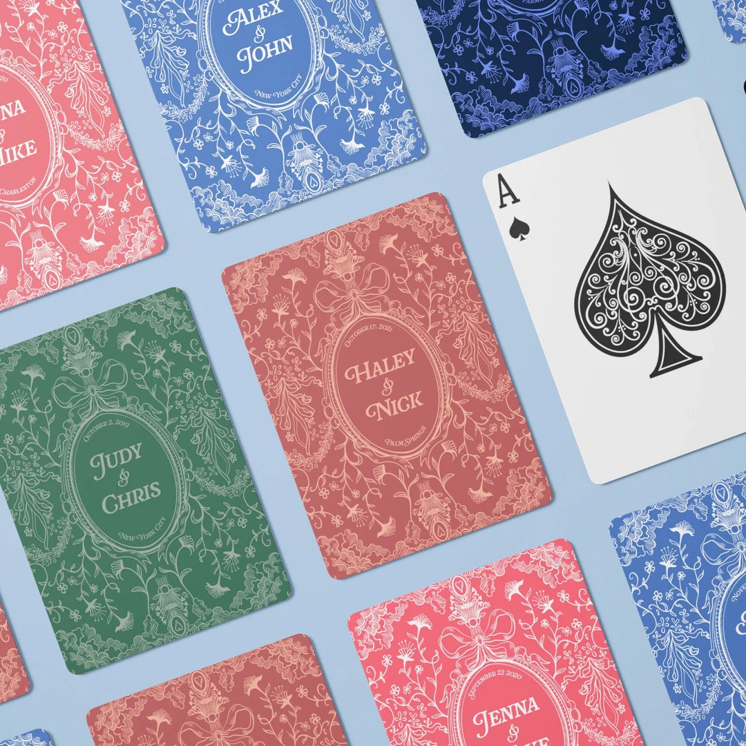 Custom Playing Cards for Personalized & Unique Wedding Favor, Alternative Guestbook, Guest Gift, ... | Etsy (US)