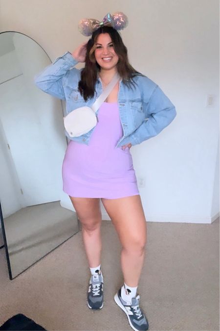 Disney Outfit 
Dress - size L Tall
Denim jacket - size M *from last year, linked this years version 
Shoes - size 10
*panties from video - size XL *use code KELLYELIZXSPANX to save 
Exact ears are from Disney a few years ago, linked this years version 

#themepark #disneyoutfit #disney #themeparkoutfit 

#LTKmidsize #LTKfindsunder100 #LTKSeasonal