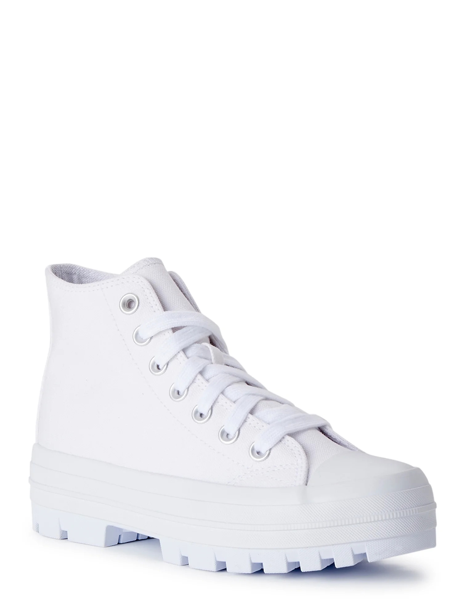 No Boundaries Women's High Top Canvas Lug Sneakers | Walmart (US)