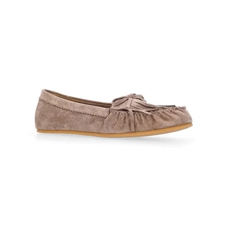 Time and Tru Women's Fringe Suede Moccasins | Walmart (US)
