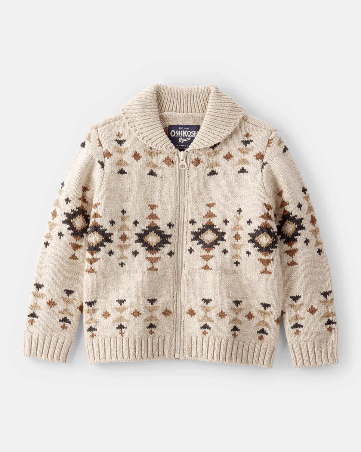Toddler Boy Southwestern Zip-Up Sweater - Ivory - OshKosh B'gosh | Carter's | Carter's Inc