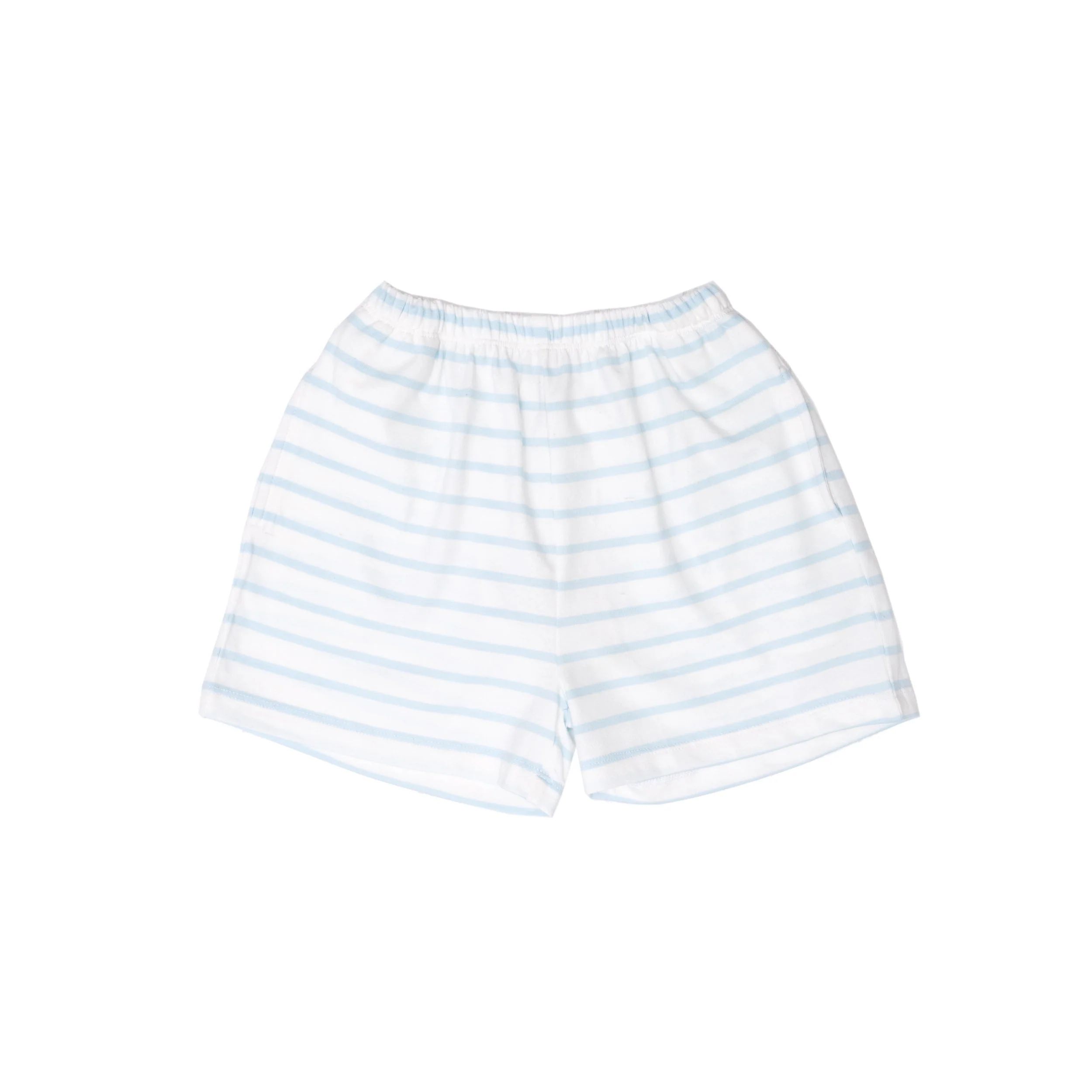 Oaks At Play Lt Blue Stripe Boy Shorts | The Oaks Apparel Company