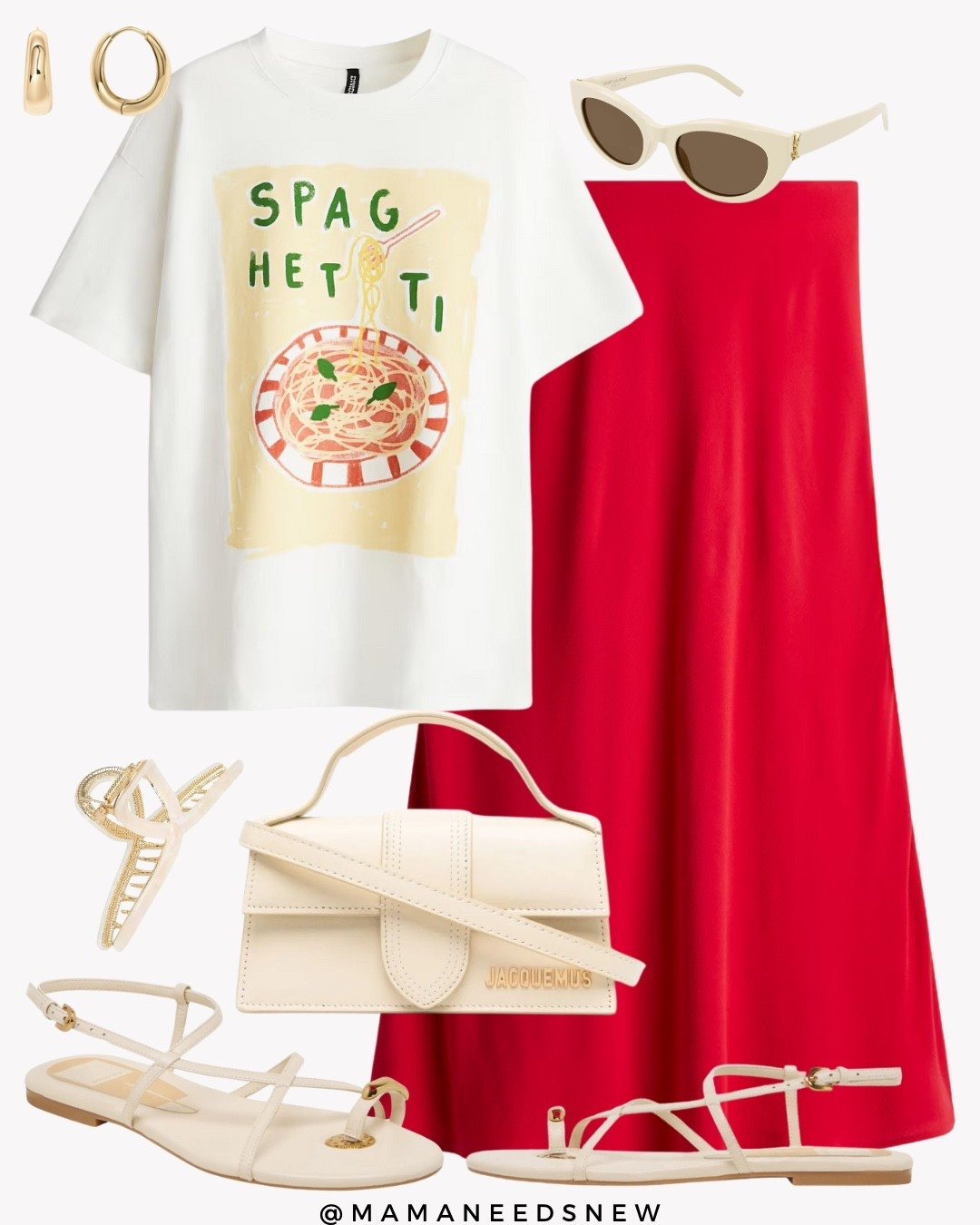 A summer outfit with a graphic t-shirt, slip skirt, sandals & mini bag ❤️

#LTKItBag #LTKStyleTip #LTKSaleAlert