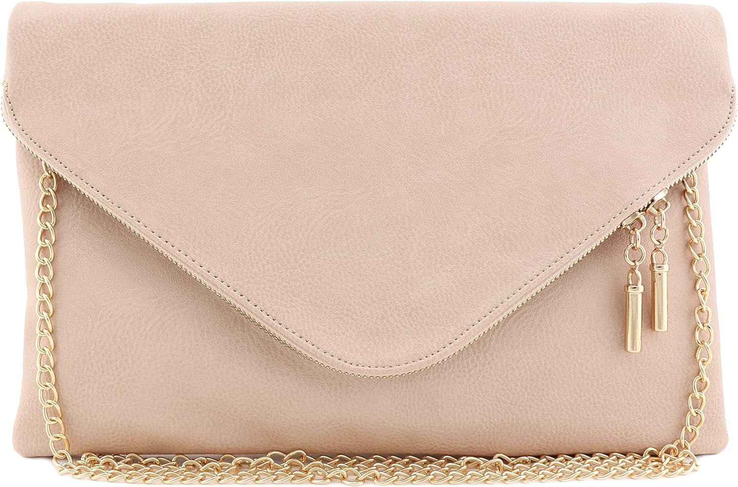 Large Envelope Clutch Bag with Chain Strap | Amazon (US)