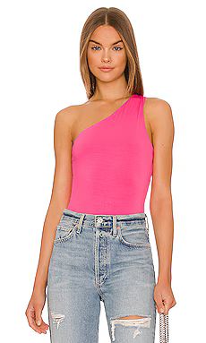 superdown Devonne One Shoulder Bodysuit in Pink from Revolve.com | Revolve Clothing (Global)