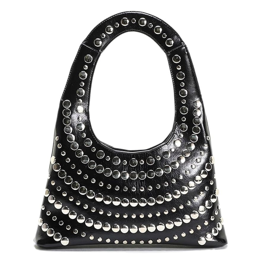 CUXVA Studded Purses Y2k Shoulder Bag 90s Punk Women Small Shouder Purse PU Leather Designer Hand... | Amazon (US)