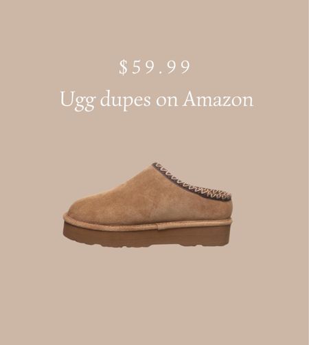 Ugh dupes on Amazon for $59.99! Size up if you like to wear cozy socks with them. 

#LTKshoecrush #LTKstyletip #LTKfindsunder100