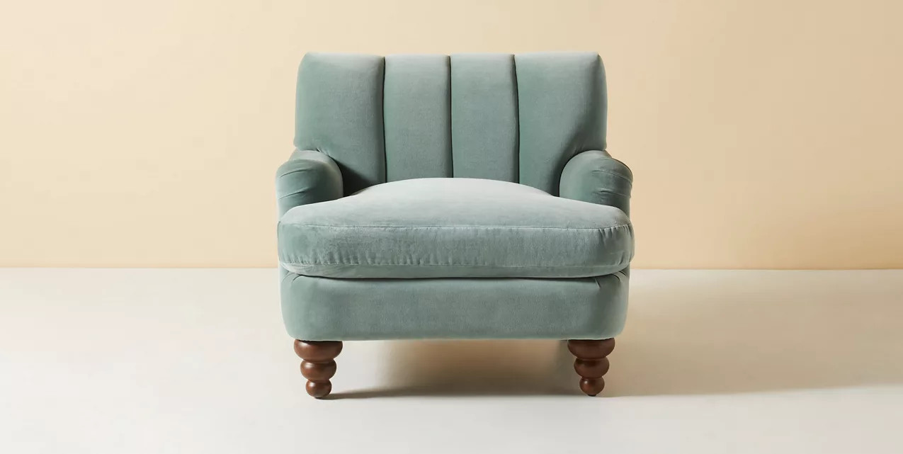 Channel-Tufted Occasional Chair | Anthropologie (US)