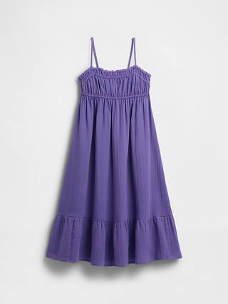 Kids Crinkle Gauze Midi Dress | Gap (US)