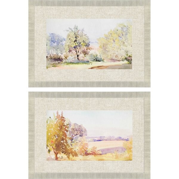 'Sunrise/Serene' 2 Piece Framed Print Set | Wayfair North America