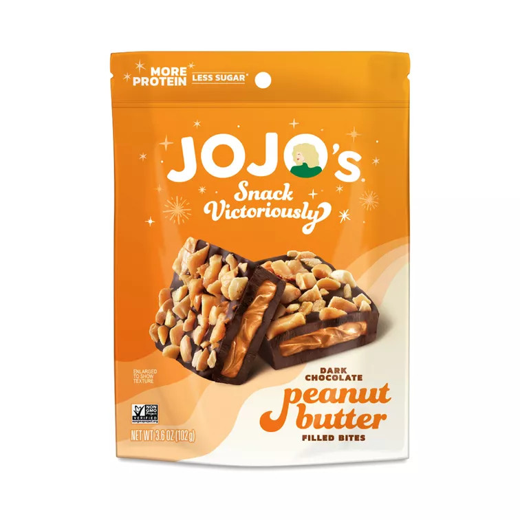 JOJO's Chocolate, Dark Chocolate Bites, Peanut Butter Filled | Thrive Market