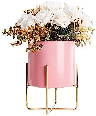 Flower Planter Pot Container Desk Planter Stand Planter Office Decorative Flower Pot Indoor Geome... | Amazon (US)
