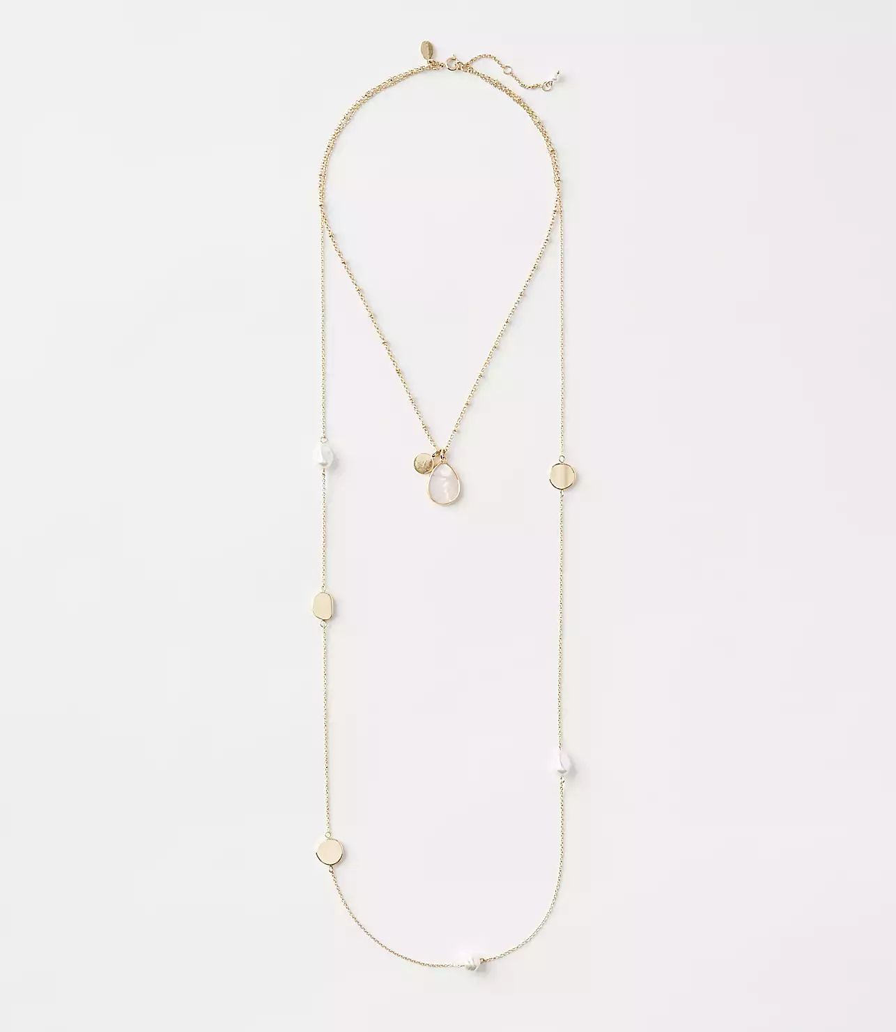 Pearlized Layered Necklace Set | LOFT