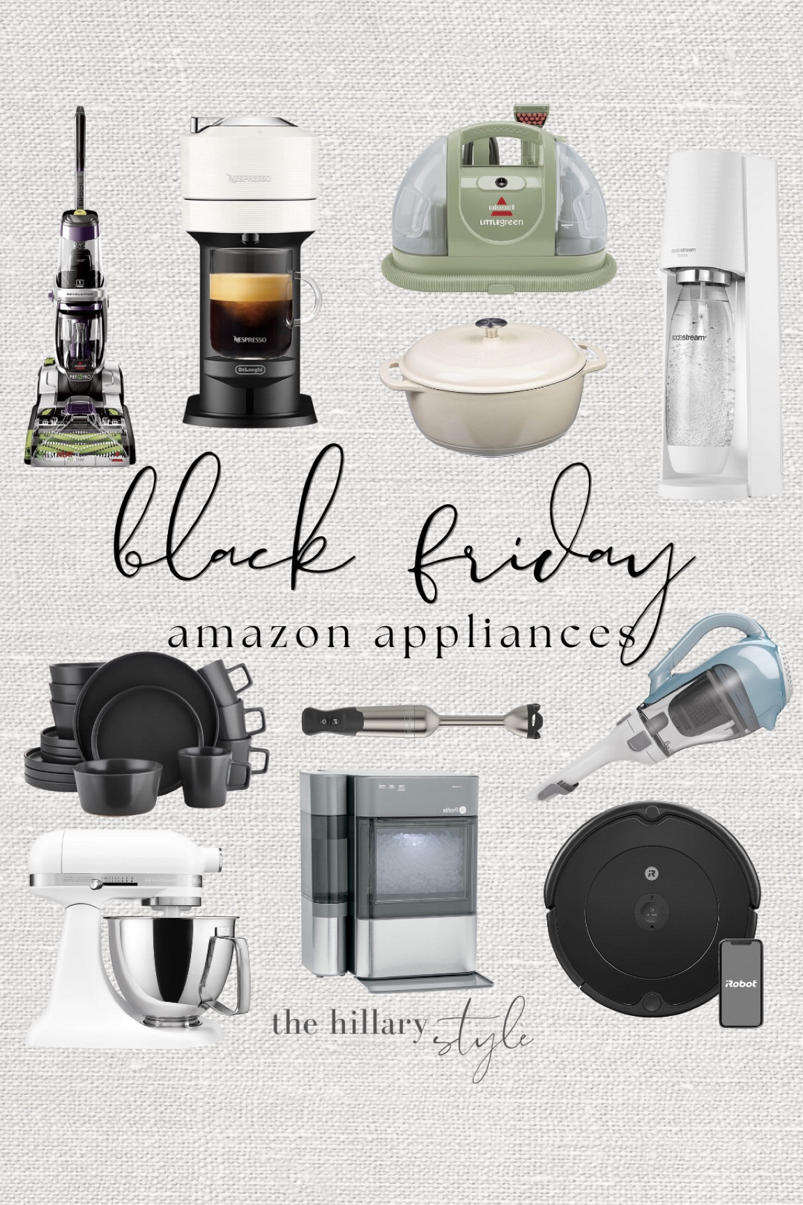 Amazon Black Friday appliances!

Vacuums. Mops. Nespresso. Pots. Bosses cleaner. Soda stream. Roomba. Ice maker. Mixer. Dinnerware. Amazon home. Amazon kitchen. Black Friday. Cyber deals. #founditonamazon 

#LTKCyberweek #LTKGiftGuide #LTKsalealert