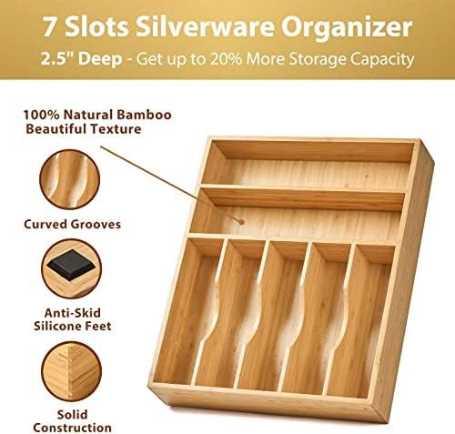 Amazon.com: Kitchen Drawer Organizer, 13 Inch Silverware Utensil Tray Holder, Extra Deep, with No... | Amazon (US)
