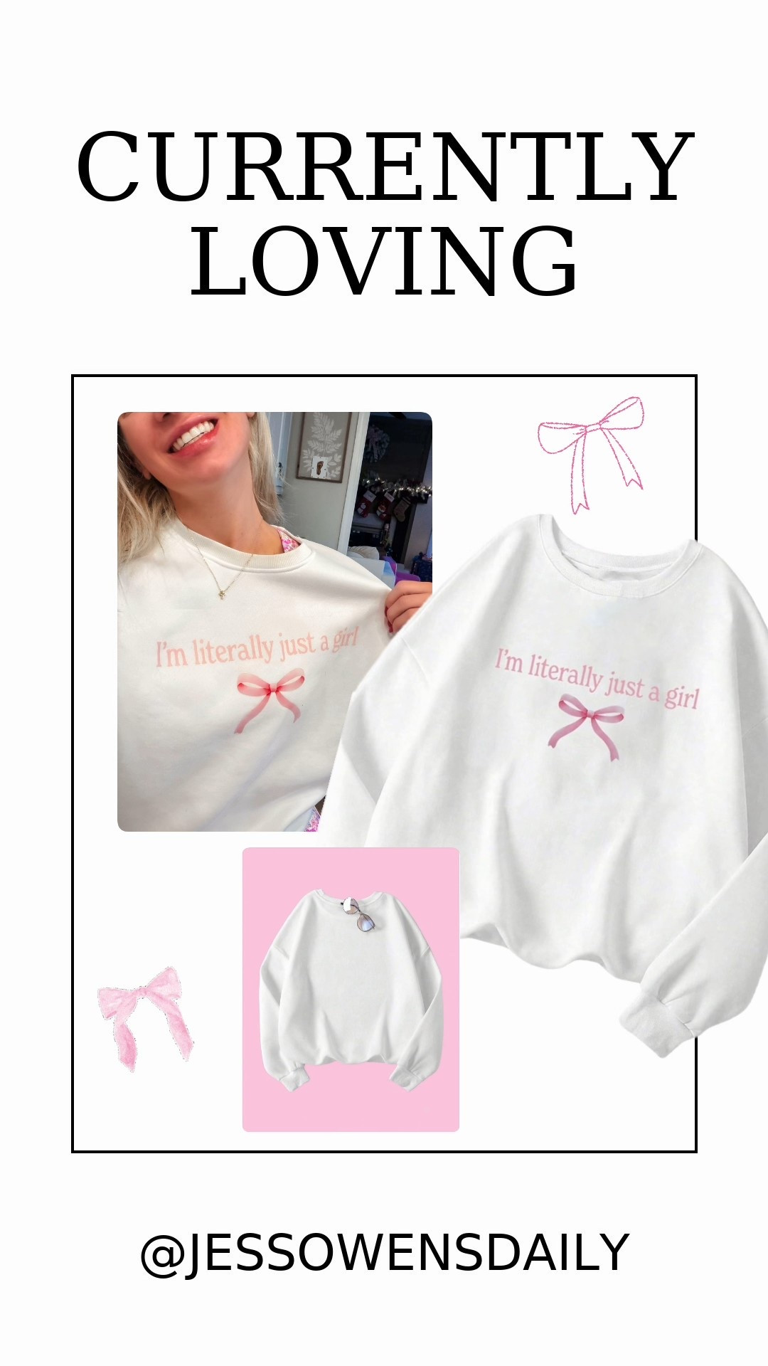 Bow sweatshirt 🎀 So pink and girly 

#LTKFindsUnder50 #LTKmomlife #LTKHome